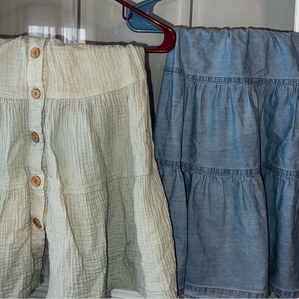 2- Girls 3/4 length Skirts